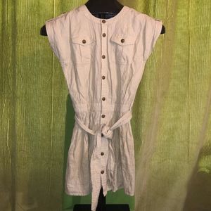 Girls Polo Ralph Lauren Khaki Dress With Belt